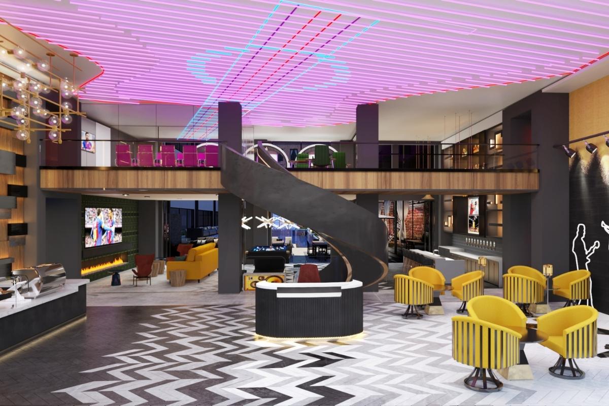 Co-working lounge at SoHo Apartments